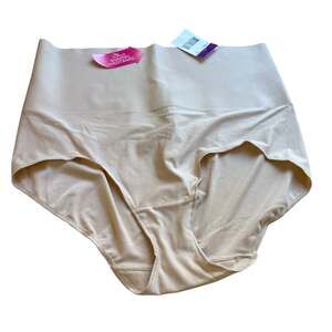 Maidenform High Waist Shaping Brief 2XL Nude No Pinch Waistband Comfort